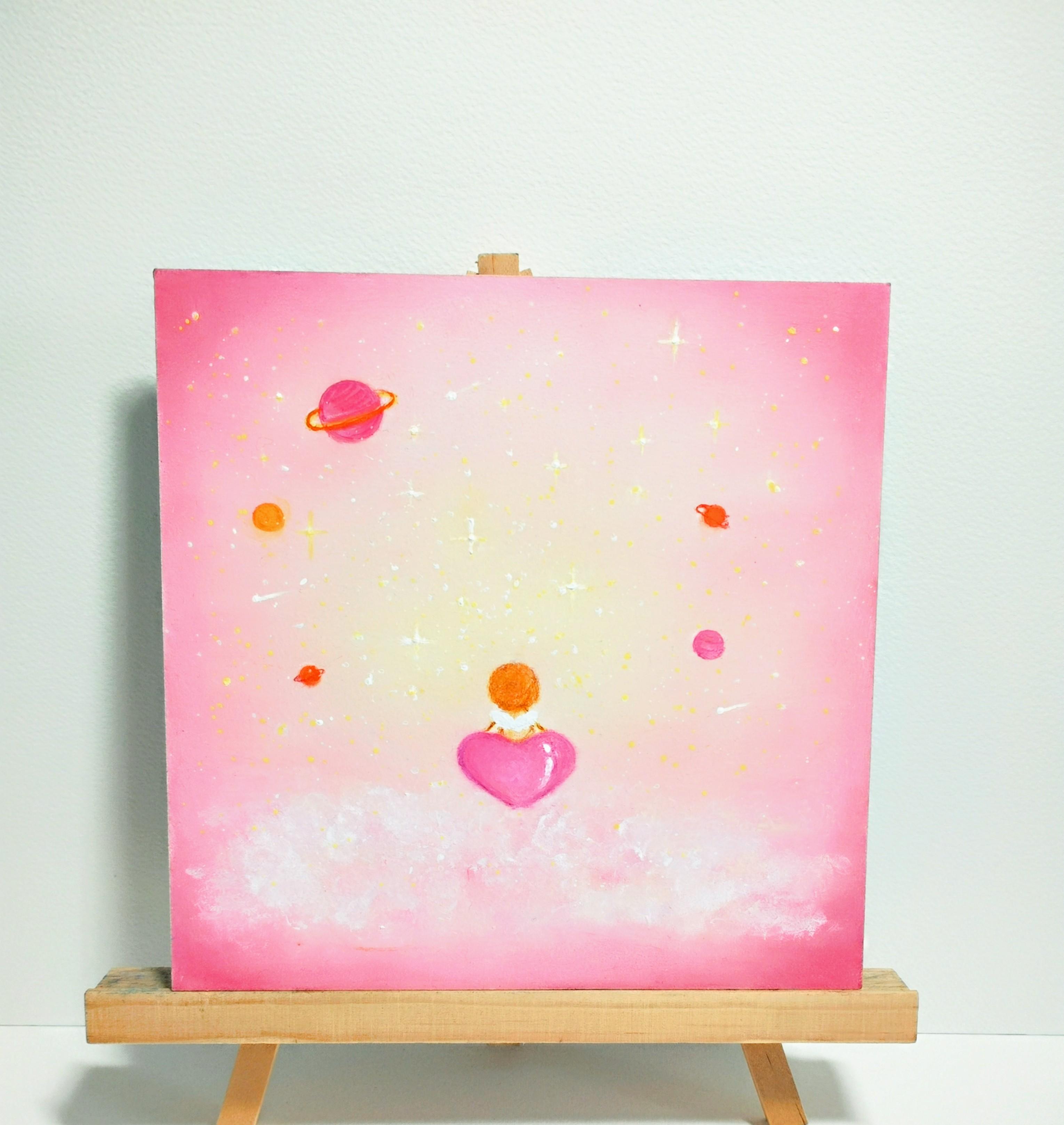 あなたの中の小宇宙　心の中の世界　【原画】オイルパステルアート1枚目の画像